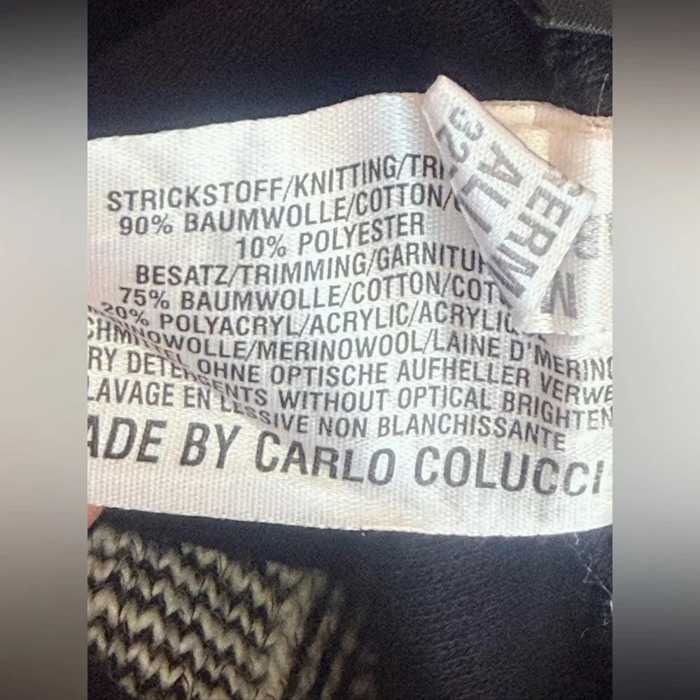 Carlo Colucci Men's Black Crewneck Sweater